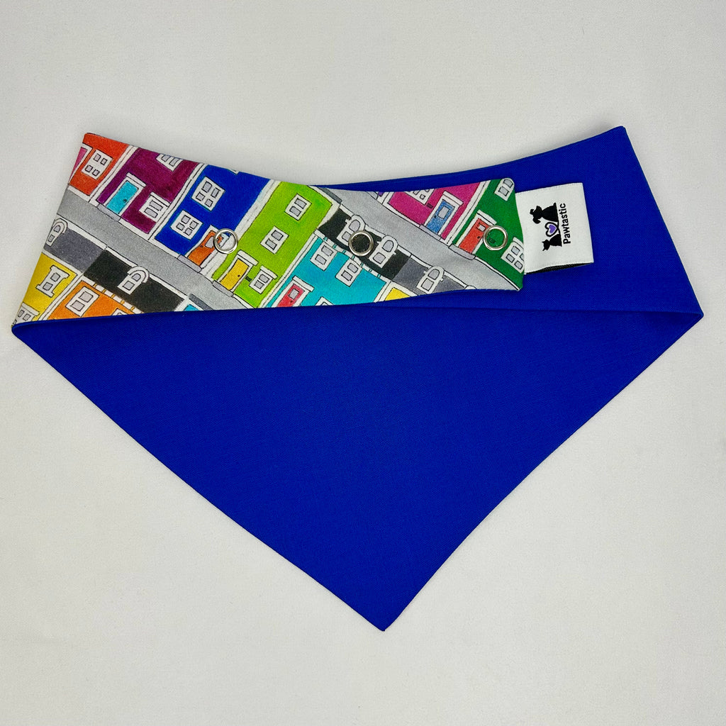 Jelly Bean Row Cotton Snap-On Bandana