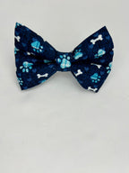 Bones & Hearts (Blue) | Cotton Bow Tie