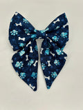 Bones & Hearts (Blue)  | Sailor Bow Tie