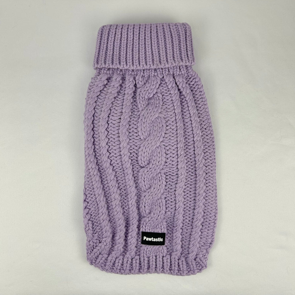 Cable Knit Dog Sweater