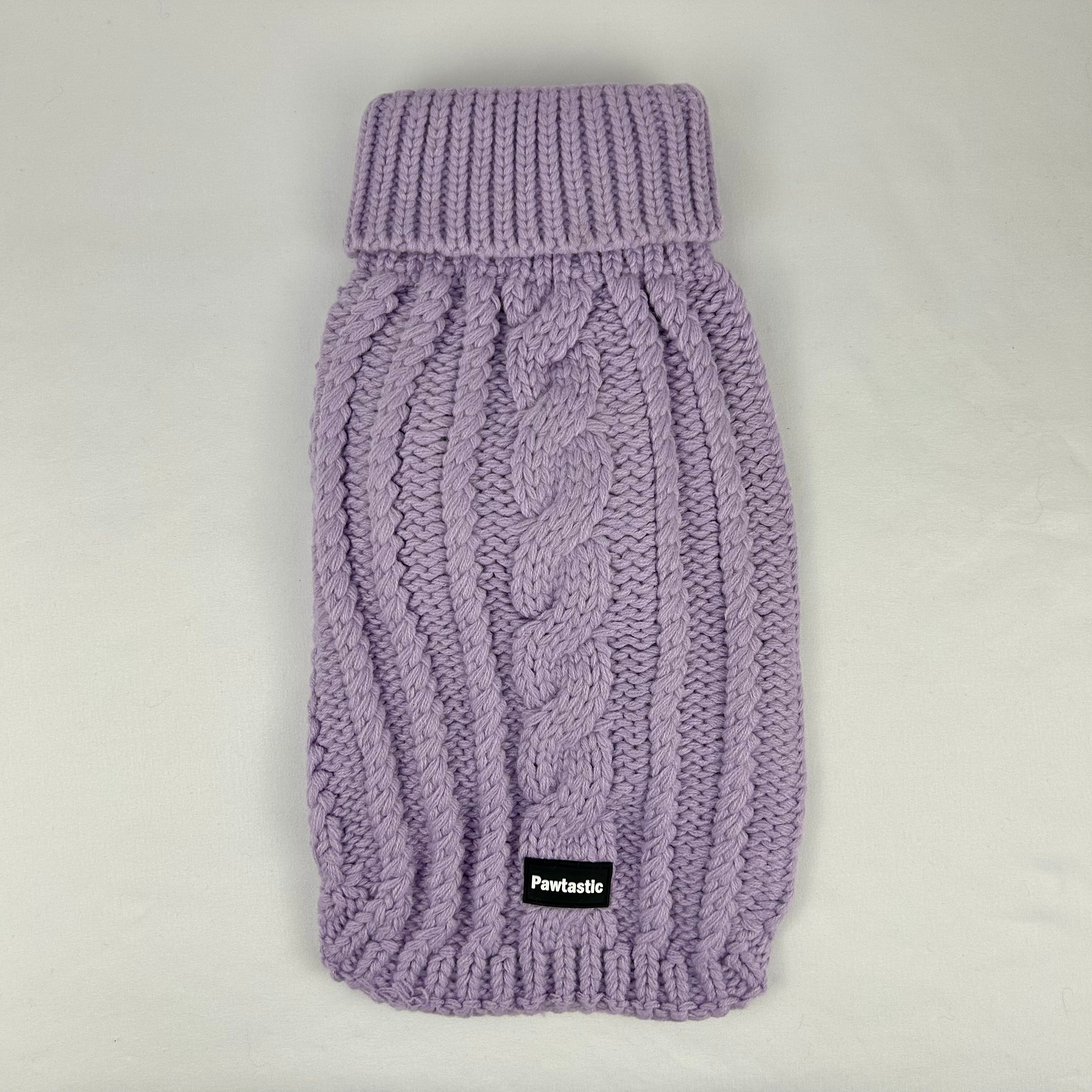 Cable Knit Dog Sweater