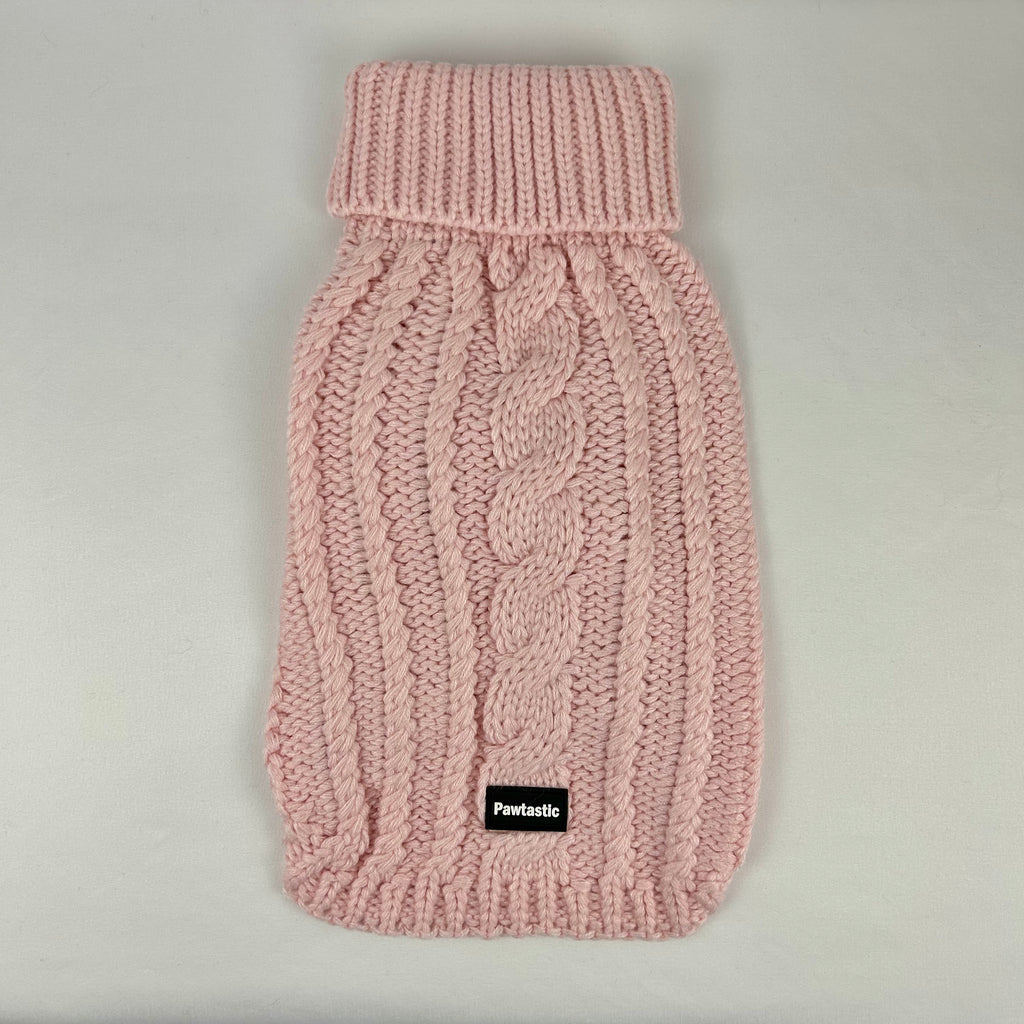 Cable Knit Dog Sweater