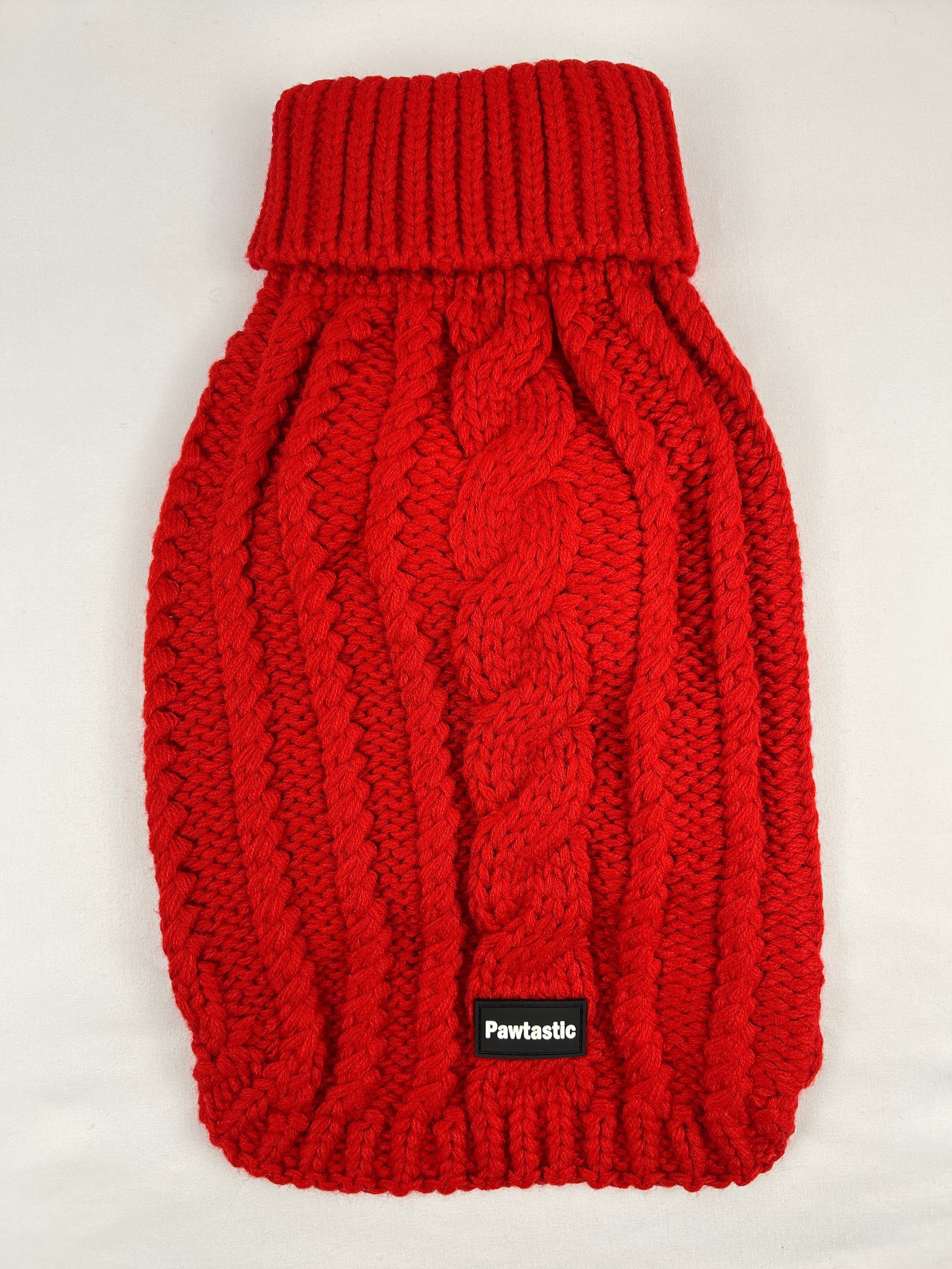 Cable Knit Dog Sweater