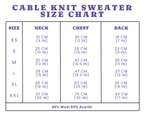 Cable Knit Dog Sweater