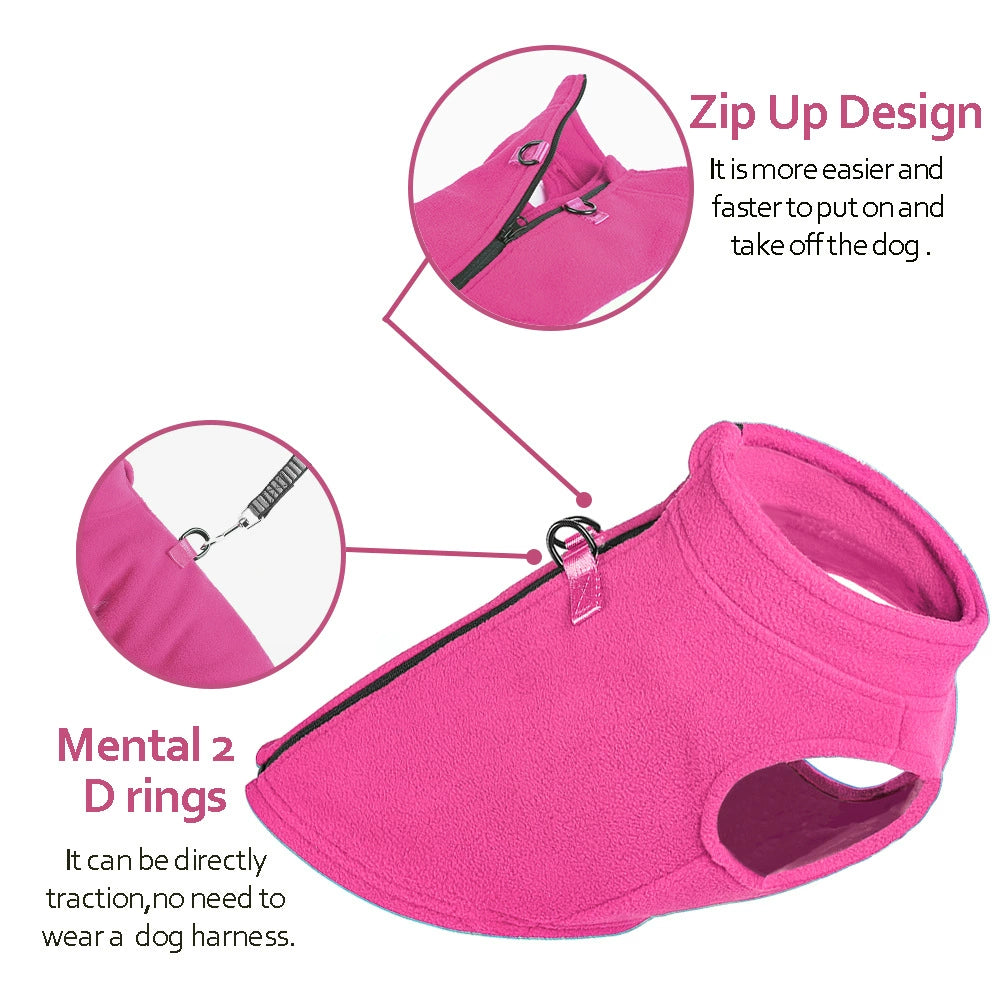 Zip-Up Fleece Dog Vest